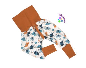 Culottes fendues bio, culottes d'élimination, culottes sans couches, tailles variées, couleur unie, éléphants