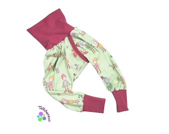Pantaloni spaccati organici, pantaloni con spacco, pantaloni per lo svezzamento senza pannolino, varie taglie, figli dei fiori
