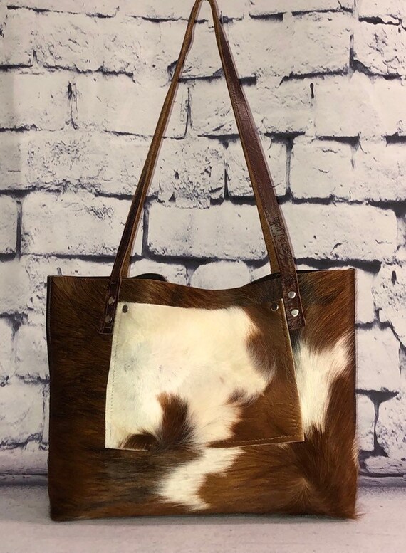 cowhide purse