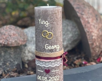 Hochzeitskerze Ringe