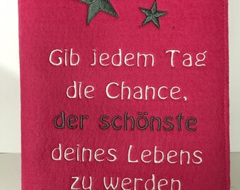 Kalenderhülle Spruch