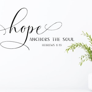 Scripture Hebrews 6:19 Wall Decal Sticker Religious Christian Bible Verse