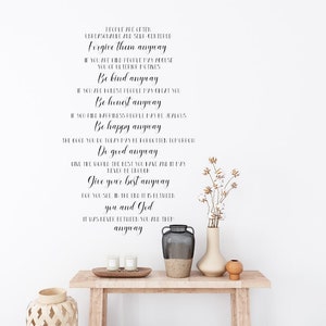 Mother Teresa Wall Decal Sticker Religious Christian