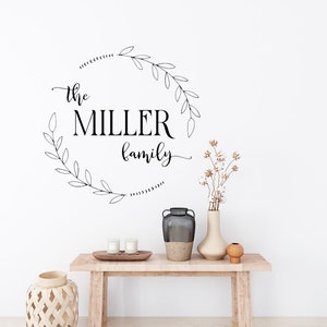 Personalized Family/Last Name Wall Decal Sticker