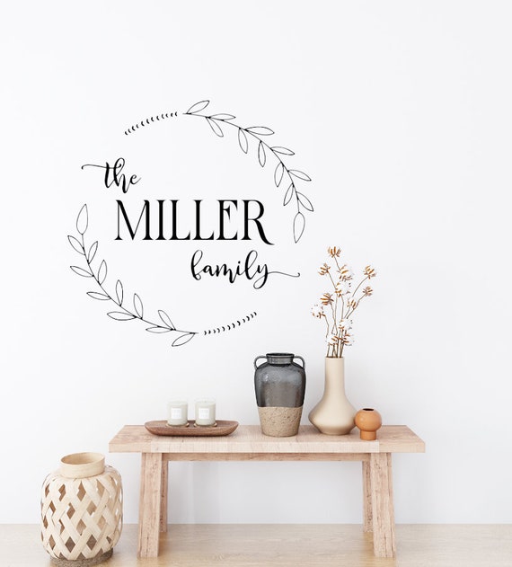 Personalized Family/last Name Wall Decal Sticker Etsy