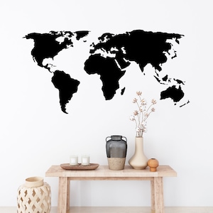 World Map Wall Decal Sticker Office