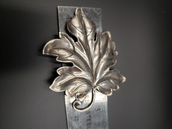 Sterling Leaf pin - image 7