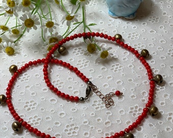 RED CORAL NECKLACE Real red coral necklace jewelry Ukrainian red coral jewelry coral choker Real Ukrainian Corals necklace Ukrainian namysto