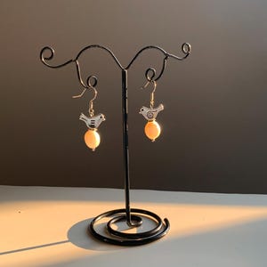 Ukrainian folk Earrings Hutsul style Vintage inspired Milk pearl earrings jewelry Ukraine Christmas Earrings Brass Perl earrings to namysto