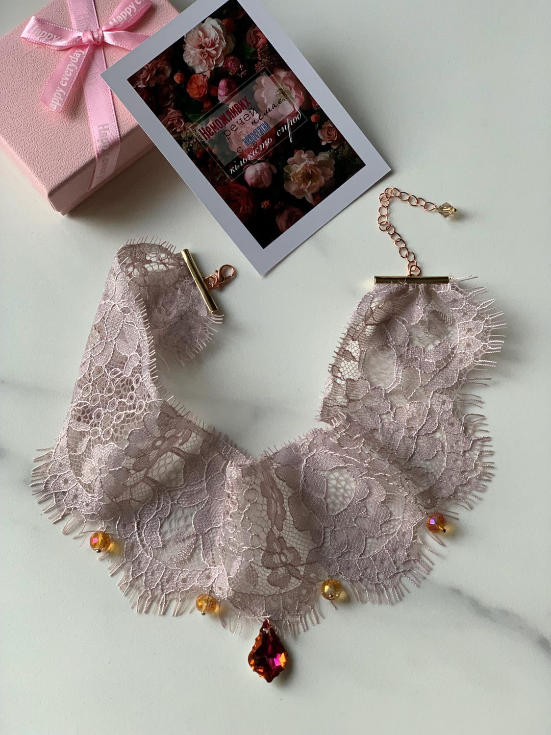 Pink Rhinestone Choker Handmade Lace Choker, Pink Rhinestones, Vintage Bridal Jewelry - Etsy