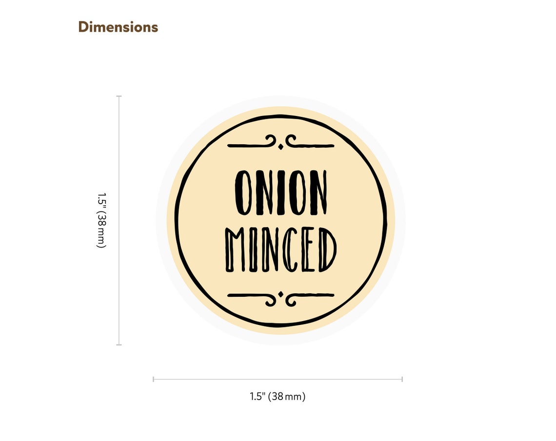 200 Spice Labels Stickers Preprinted Waterproof Round Etsy