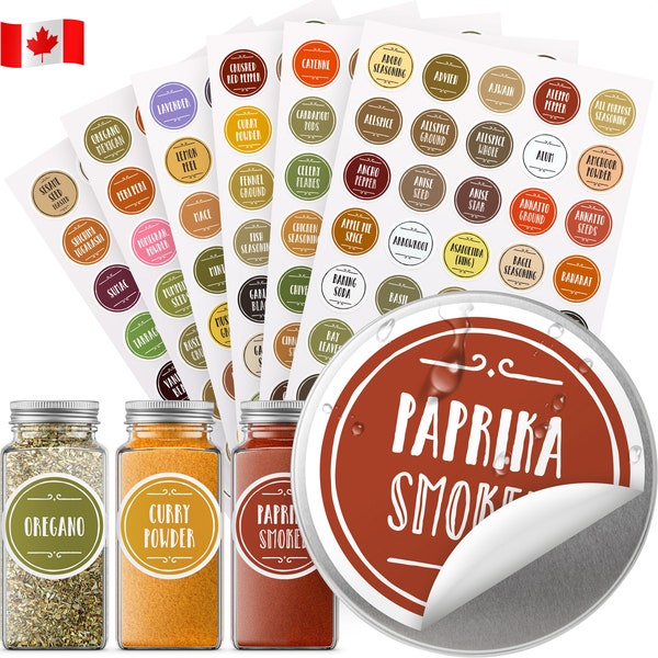Spice Jar Labels Etsy Canada