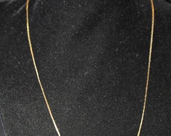 Vintage Gold Tone Bar Bead Necklace | Minimalist Mid Century Style | Delicate Retro Chain