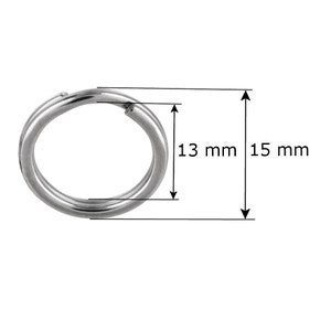 AURORIS kleine Schlüsselringe aus Edelstahl 20 Stück Größe wählbar 15mm (0,16EUR/Stück)