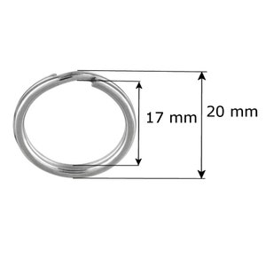 AURORIS kleine Schlüsselringe aus Edelstahl 20 Stück Größe wählbar 20mm (0,19EUR/Stück)