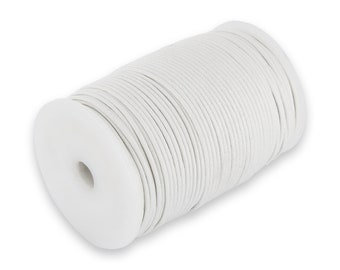 0.09 EUR/mètre AURORIS 100 m rouleau ruban coton rond 1 mm blanc