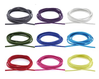 AURORIS 3 x 1,5 mm cinturino morbido e piatto in finta pelle scamosciata - lunghezza e colore selezionabili