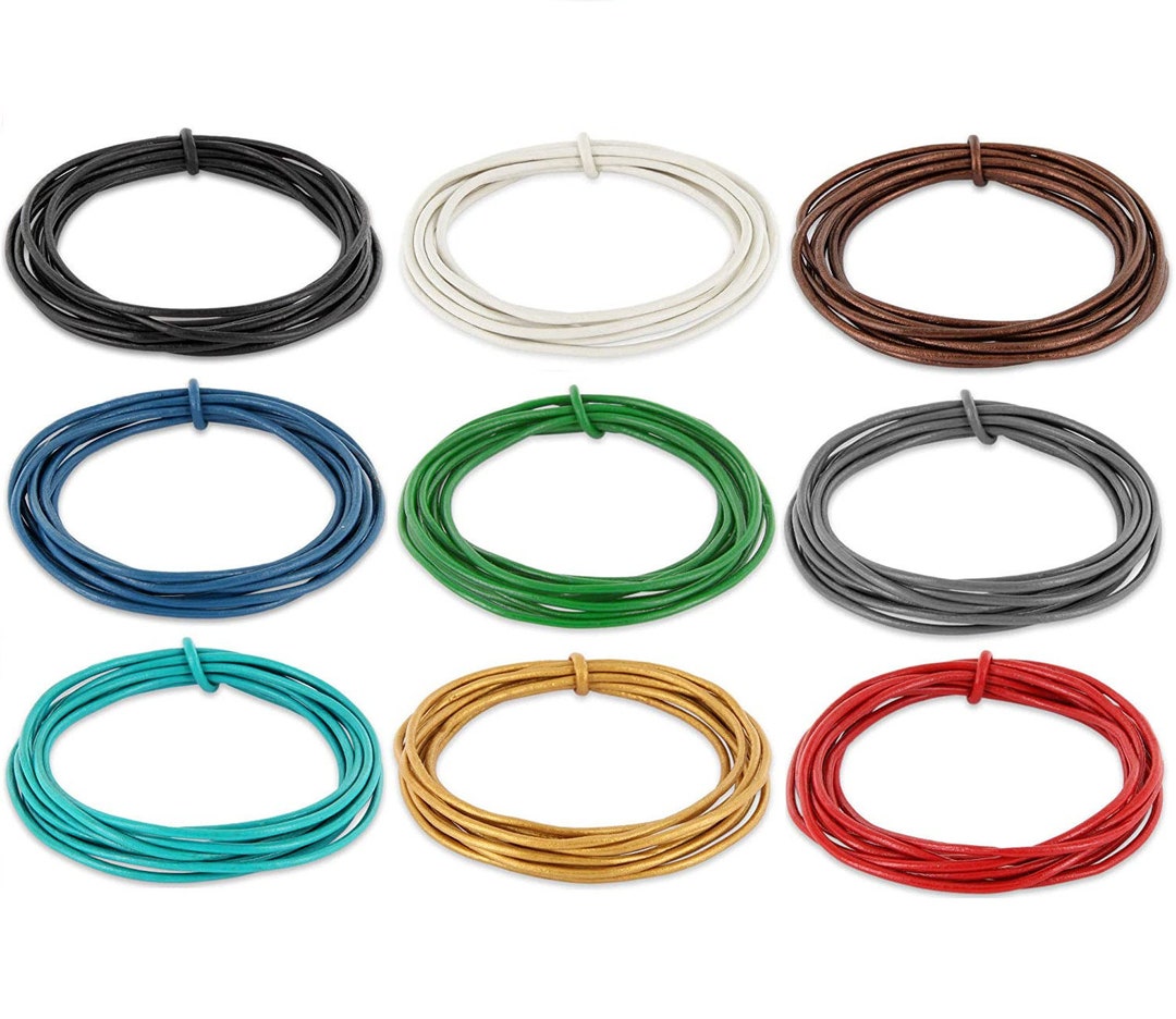 AURORIS - 5m Lederband Rund - 2mm - Antikrot