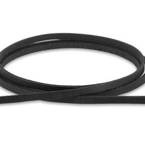 AURORIS Lederband flach 3x1mm Echtleder pflanzlich gegerbtes Rindsleder Farbe schwarz, natur, braun oder hellbraun und Länge wählbar schwarz