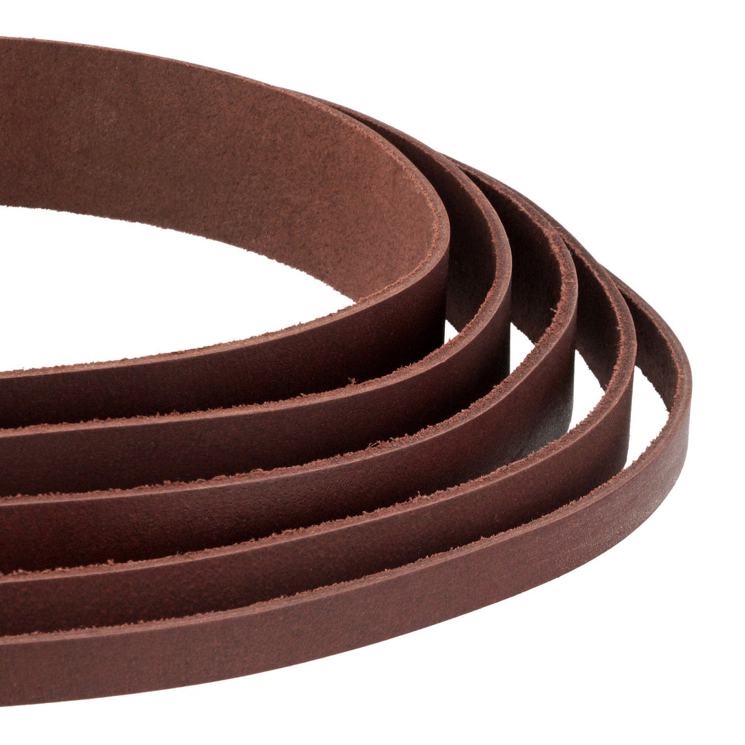 AURORIS Lederband Rund 6mm – 1m Natur, Ungefärbt, Pflanzlich Gegerbt Für Schmuck & Basteln