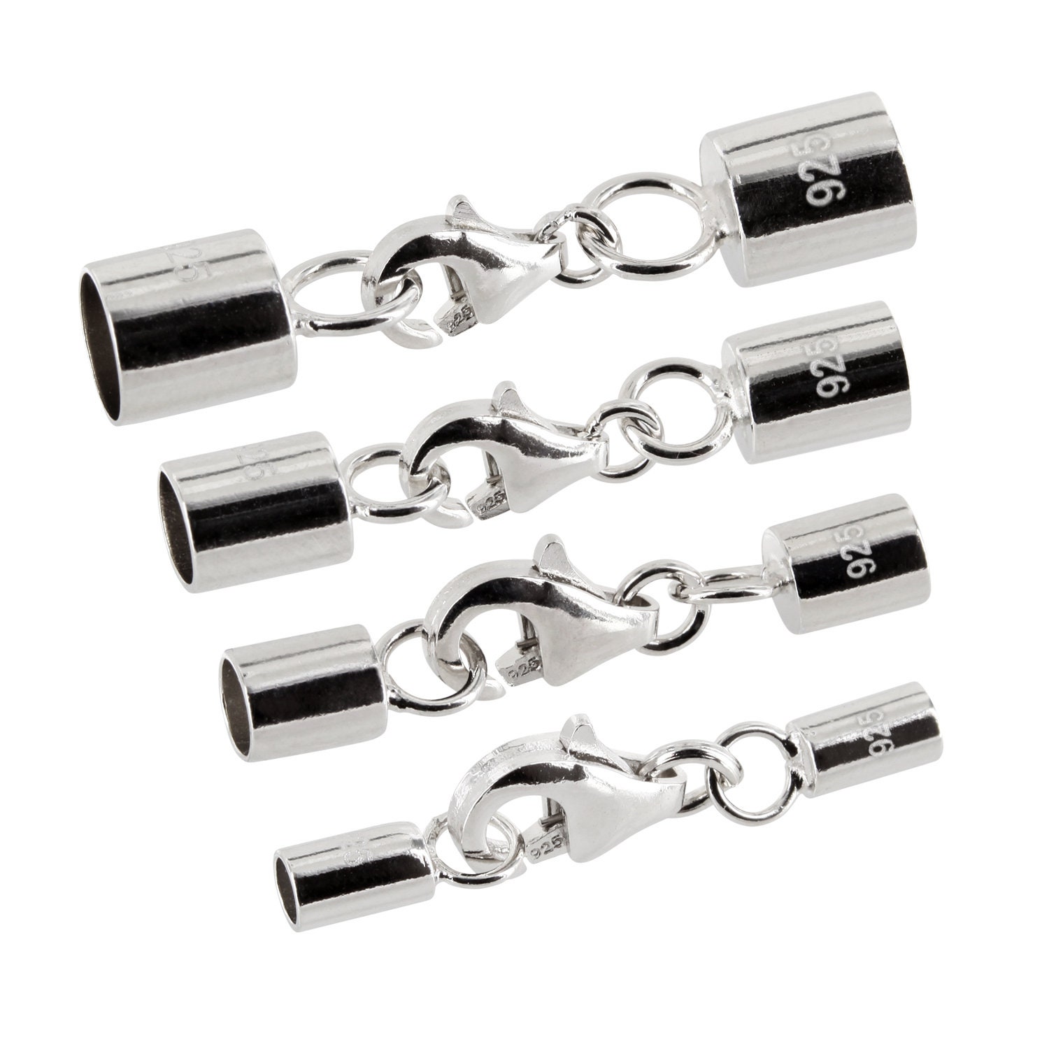 Collana Fai Da Te Chiusure A Catena Per Gioielli - Set Da 2 In Argento Con Moschettone Moschettoni Per Braccialetti - Foto 2