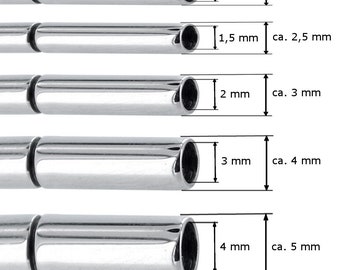 AURORIS tunnel twist lock in acciaio inox, diametro foro 1 / 1,5 / 2 / 2,5 / 3 / 4 mm selezionabile