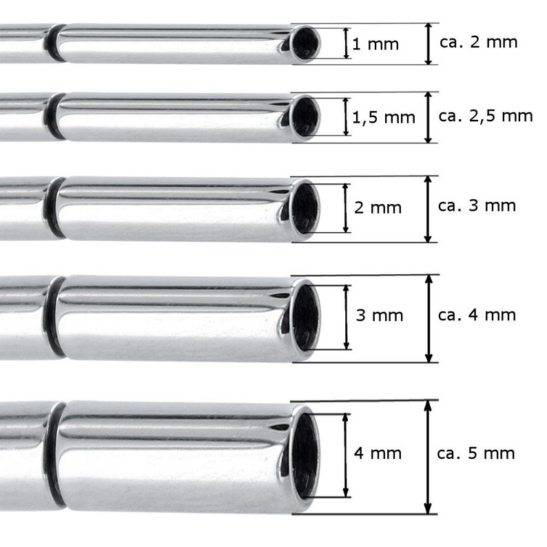 AURORIS roestvrijstalen tunneldraaisluiting, gatdiameter 1 / 1,5 / 2 / 2,5 / 3 / 4 mm selecteerbaar afbeelding 1