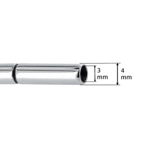 AURORIS roestvrijstalen tunneldraaisluiting, gatdiameter 1 / 1,5 / 2 / 2,5 / 3 / 4 mm selecteerbaar 3mm