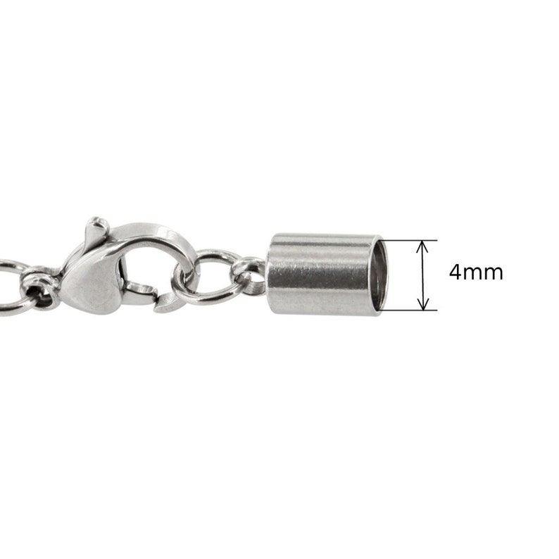 AURORIS Edelstahl Karabinerverschluss Loch 1,2, 1,5, 2, 2,5, 3, 3,5, 4, 5, 6mm und Stückzahl 1, 5 oder 10 Stück wählbar 4mm