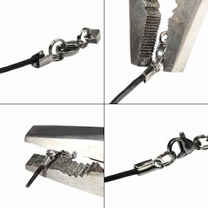 Fermoir mousqueton AURORIS en acier inoxydable pour bracelets de 1 à 1,5 mm, couleur argent, or, noir et quantité au choix image 2