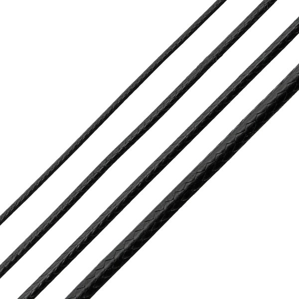 Ruban décoratif AURORIS rond, couleur noir, diamètre (0,7 mm, 1 mm, 1,5 mm, 2 mm, 3 mm) et longueur (5 m, 10 m) au choix