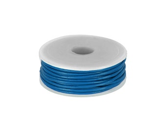 0.59 EUR/meter AURORIS 10 m roll of leather strap around 1 mm blue