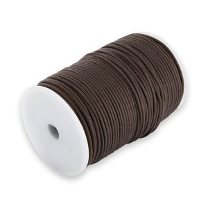 0.09 EUR/meter AURORIS 100 m roll cotton ribbon round 1 mm brown