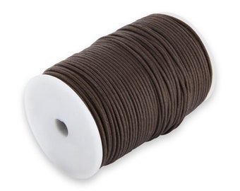 0.09 EUR/meter AURORIS 100 m roll cotton ribbon round 1 mm brown