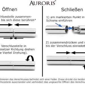 AURORIS Echtleder Kette mit Tunnel-Drehverschluss aus Edelstahl, Dicke / Länge / Farbe wählbar zdjęcie 4