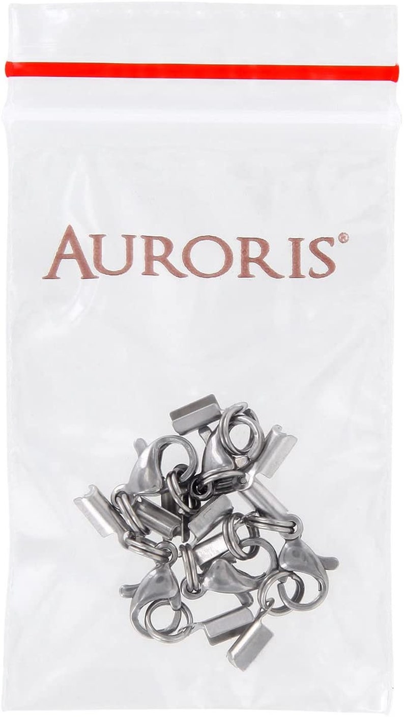 AURORIS KarabinerKlemmverschluss aus Edelstahl für 1,5 2 mm Bänder Stückzahl wählbar Bild 3