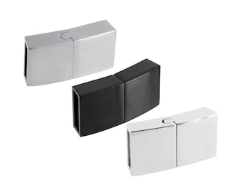 AURORIS stainless steel magnetic clasp hole 10 x 3 mm color (high gloss, matt, matt black) and quantity (1 piece, 3 pieces, 5 pieces) selectable