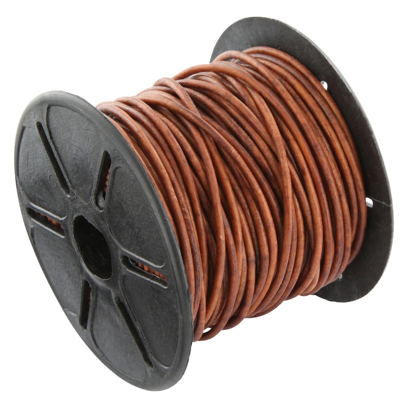 Cordon Cuir Rond Noir 1mm - Rouleau 10m Pour Bijoux Et Bricolage