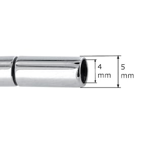 AURORIS tunnel twist lock in acciaio inox, diametro foro 1 / 1,5 / 2 / 2,5 / 3 / 4 mm selezionabile 4mm