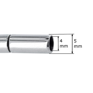 May include: A silver metal tube with a diameter of 4 mm and a length of 5 mm.