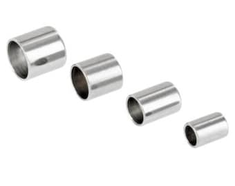 Auroris - Endkappen für Bänder aus Edelstahl - 10 Stück  Loch: 2mm / 3mm / 4mm / 5mm / 6mm / 8mm / 10mm