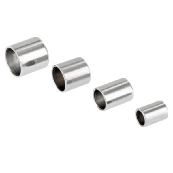 Auroris - Endkappen für Bänder aus Edelstahl - 10 Stück  Loch: 2mm / 3mm / 4mm / 5mm / 6mm / 8mm / 10mm