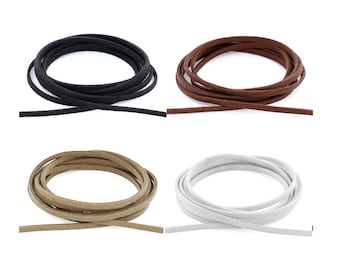 AURORIS 3 x 1,5 mm cinturino morbido e piatto in finta pelle scamosciata Colore e lunghezza selezionabili