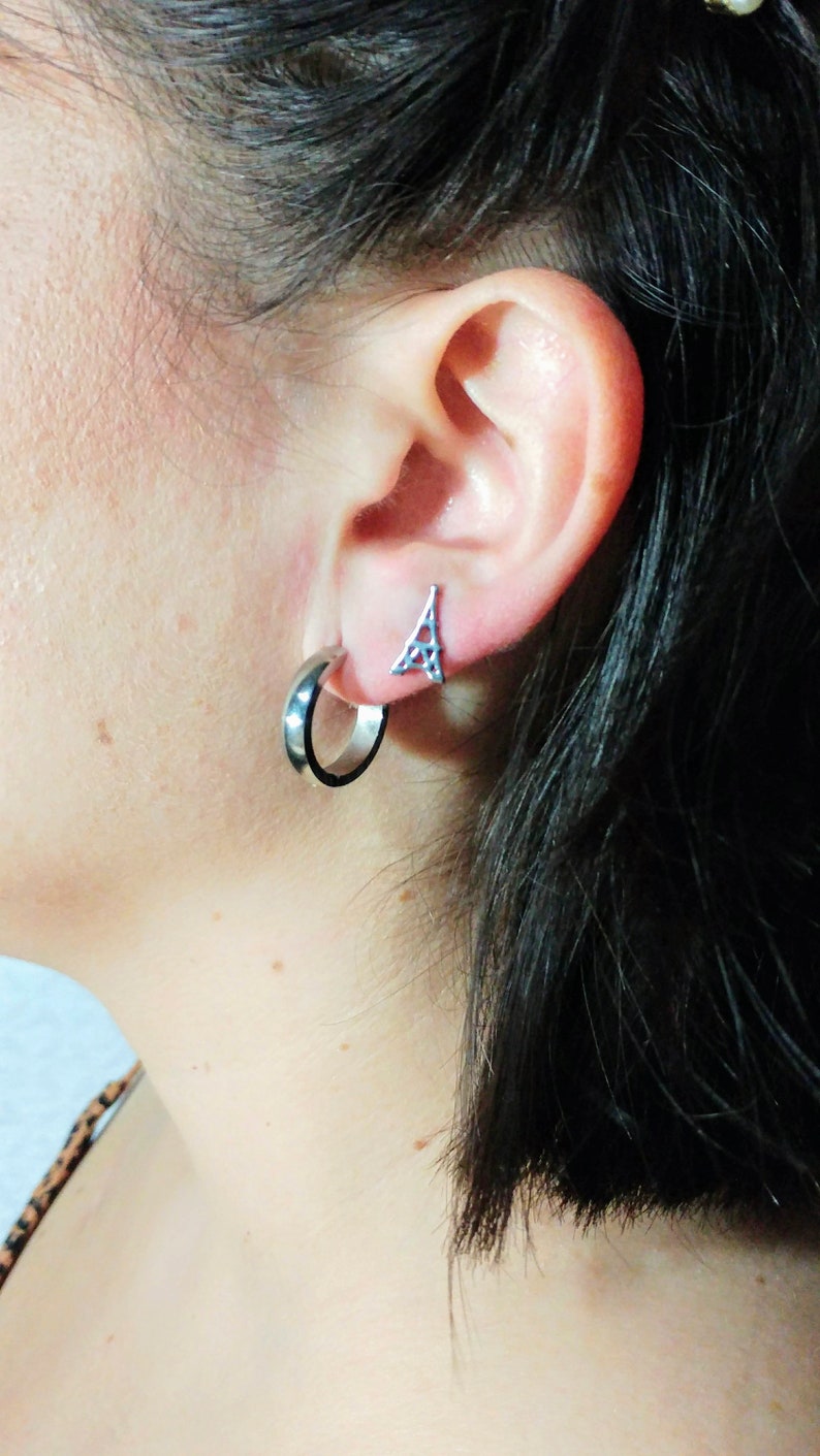 for boy and girl STEEL nice and comfortable design. Medium size Thick silver hoop pirate style