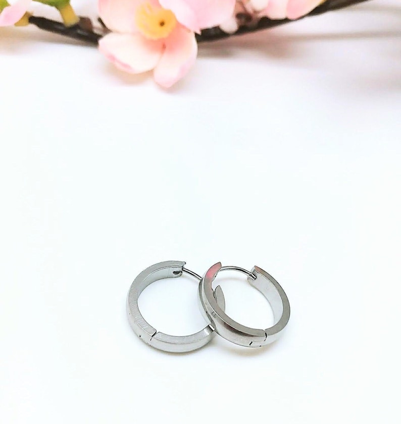 for boy and girl STEEL nice and comfortable design. Medium size Thick silver hoop pirate style