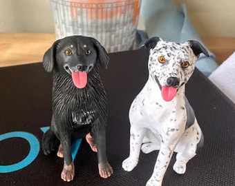 Personalized Pet Wedding Cake Topper: Custom Dog & Cat Figurine