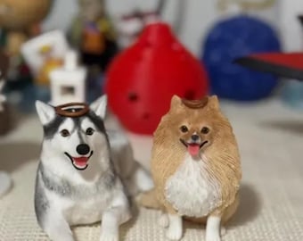 Personalized Pet Wedding Cake Topper: Custom Dog & Cat Figurine