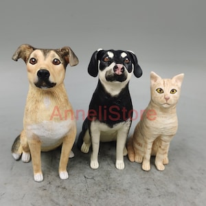 Personalized Pet Wedding Cake Topper: Custom Dog & Cat Figurine