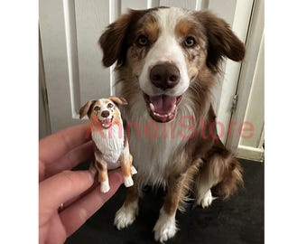 Personalized Pet Wedding Cake Topper: Custom Dog & Cat Figurine