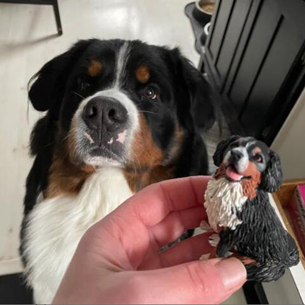 Personalized Pet Wedding Cake Topper: Custom Dog & Cat Figurine